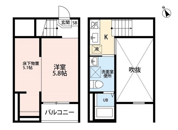 clarte 内田橋 IIの物件間取画像